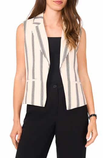 Halogen® Stripe Tweed Vest