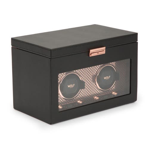 Wolf Axis Double Watch Winder With Storage In Copper