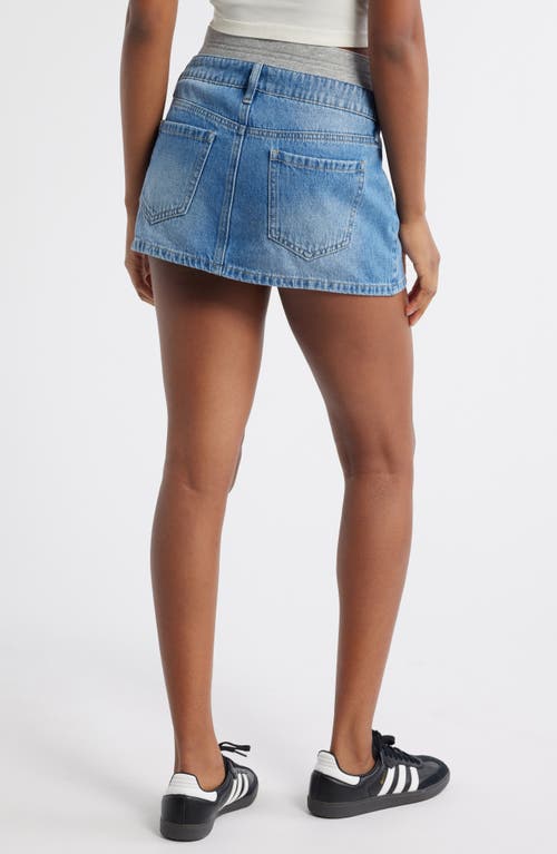 PTCL PTCL DOUBLE CONTRAST WAISTBAND DENIM MINISKIRT
