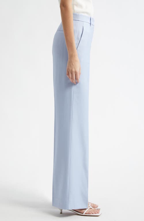 Reiss Womens Blue Millie Wide-leg Woven-twill Trousers In Blue