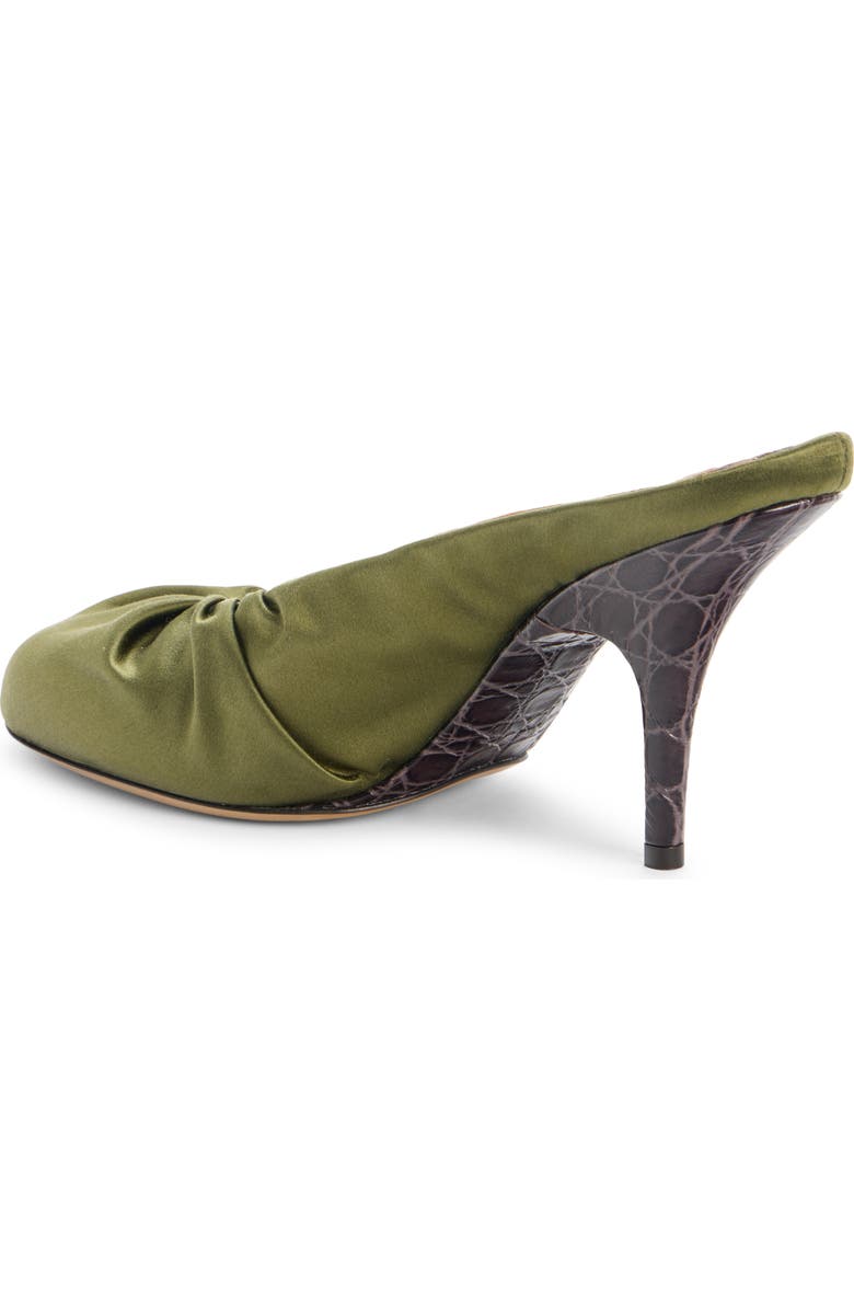 Dries Van Noten Ruched Mule, Alternate, color, Olive 607