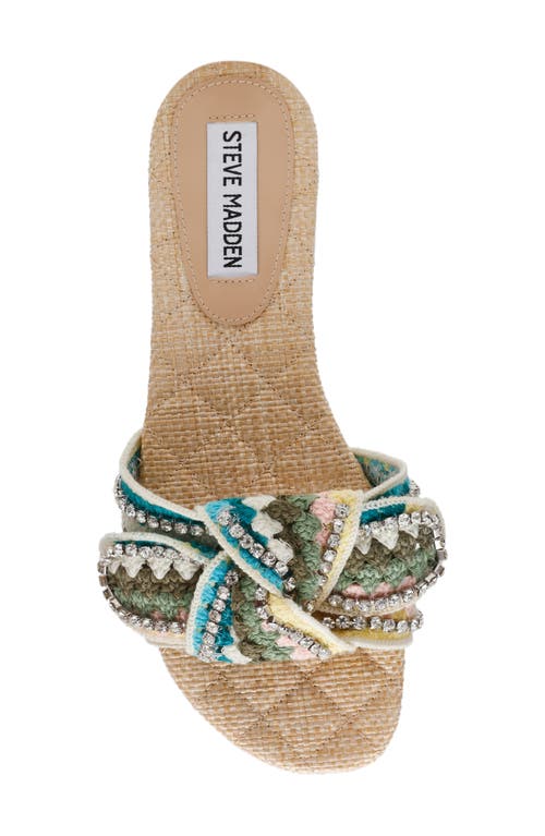 Steve Madden Misha Slide Sandal In Turquoise Multi