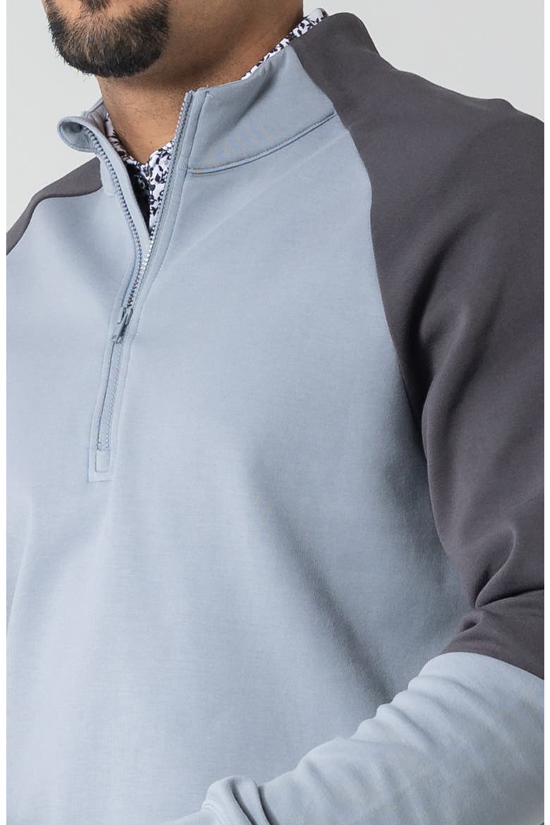 Crown Midlayer Quarter Zip Pullover, Alternate, color, PEBBLE/ CHARCOAL