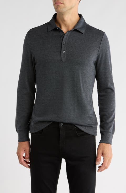Griffin Long Sleeve Knit Polo