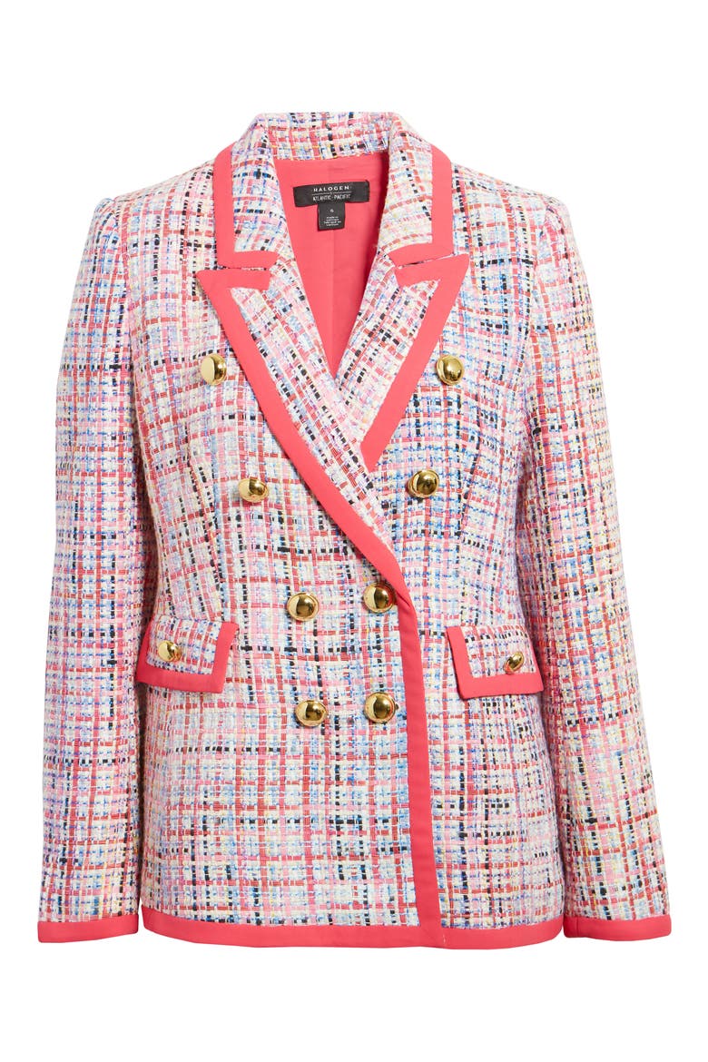 x Atlantic-Pacific Tweed Blazer, Main, color, PINK MULTI TWEED