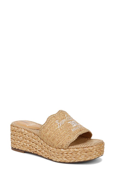 Camila Espadrille Platform Wedge Slide Sandal (Women)