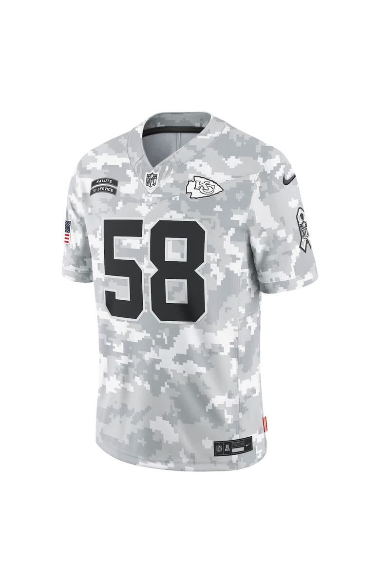 Nike Men's Nike Derrick Thomas Arctic Camo Kansas City Chiefs 2024 Salute to Service Retired Player Limited Jersey, Alternate, color, 