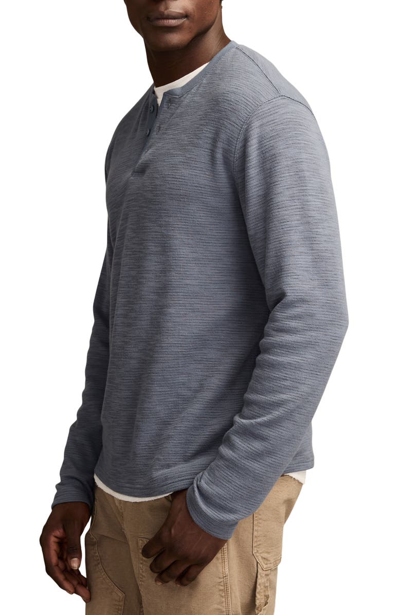 Lucky Brand Double Face Cotton Henley, Alternate, color, Flint Stone