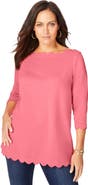 Jessica London Scallop Boatneck Tunic