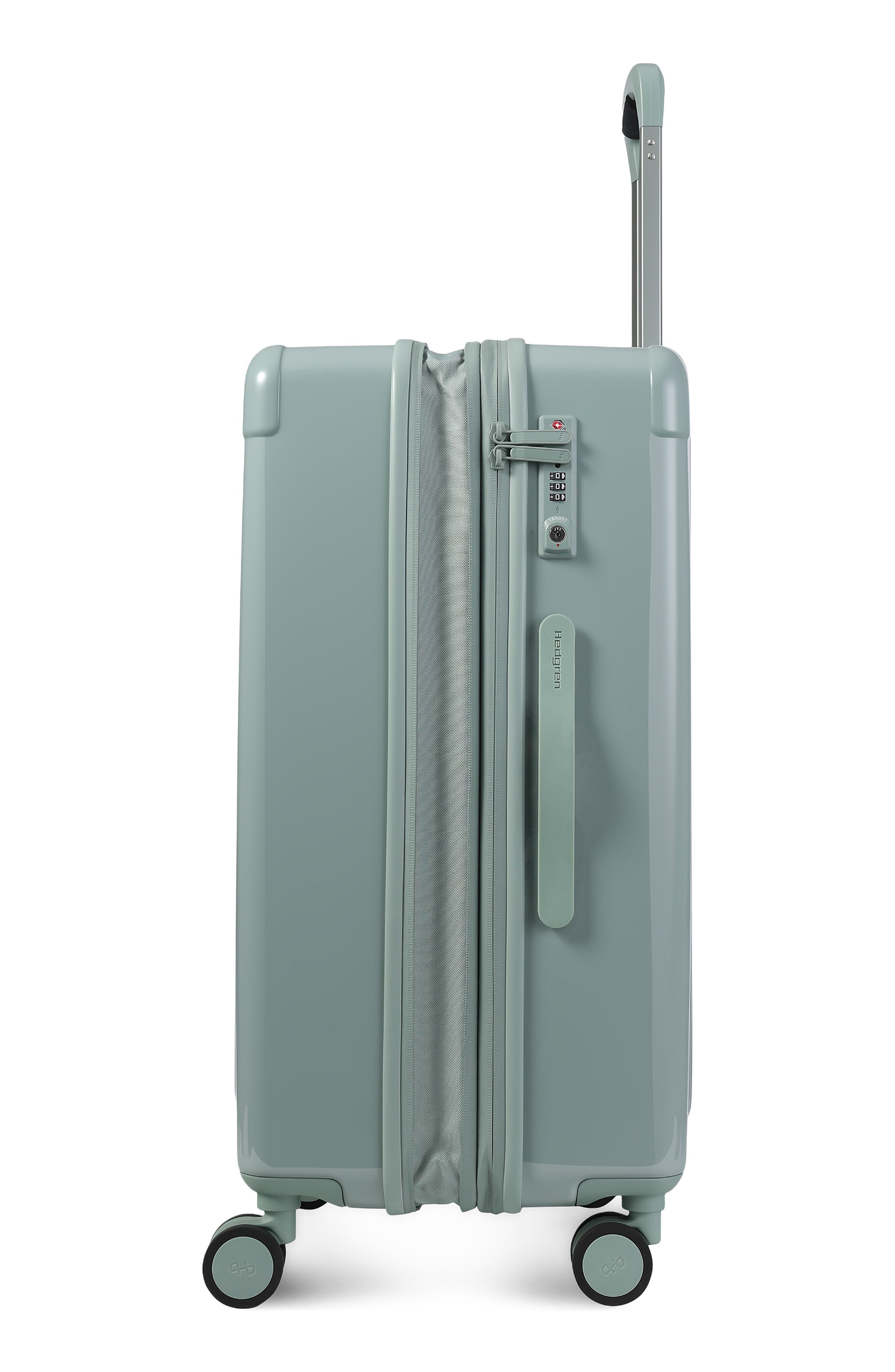 Hedgren Nostos Glossy Medium Spinner Suitcase, Alternate, color, Laguna