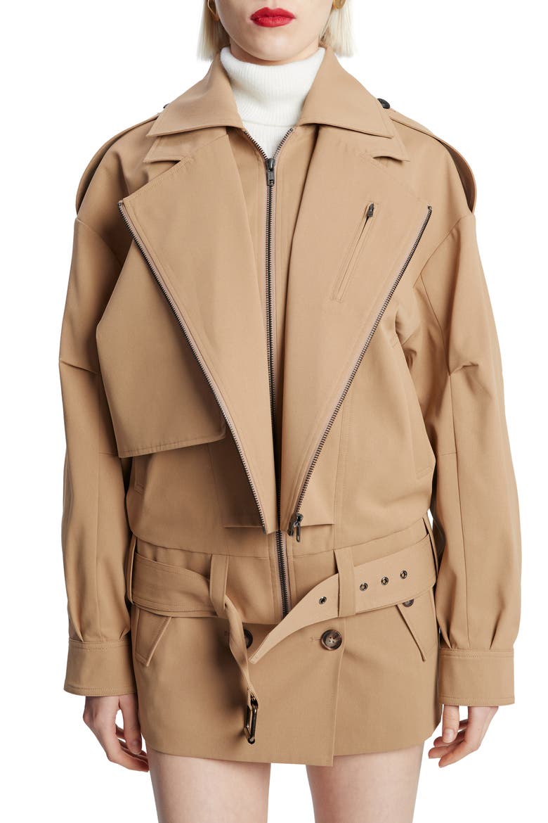 Kavi Oversize Twill Jacket, Main, color, CAMEL