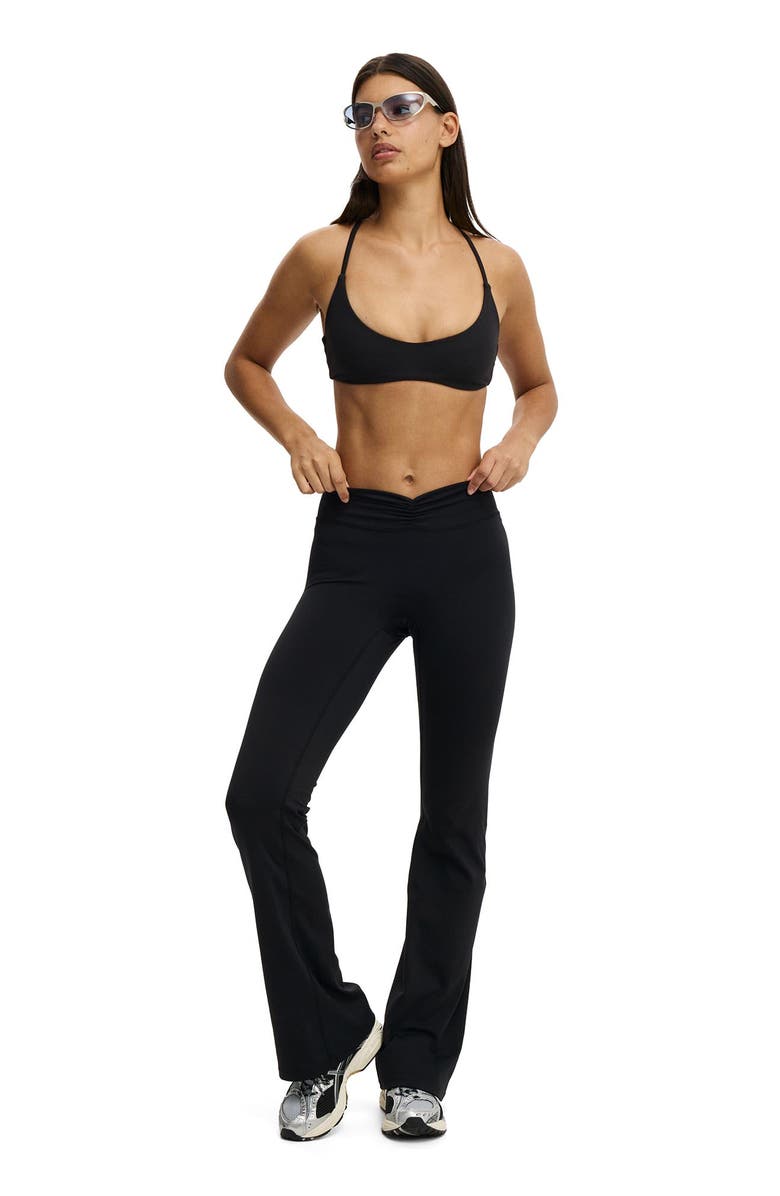 COTTON ON BODY Women's Active Ultra Soft Scrunch Front Flare, Alternate, color, Black