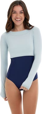 BloqUV Women's Long Sleeve Crop Top Shirt for Sun and UV Protection