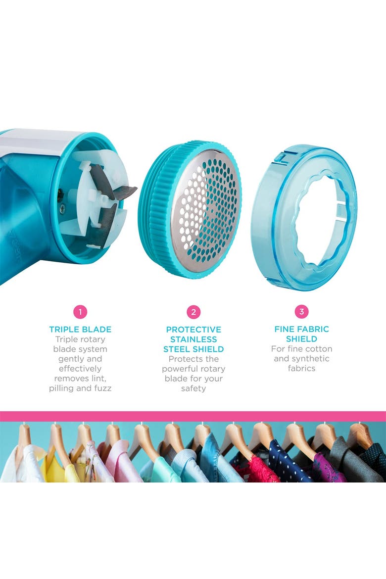Teal True & Tidy Portable Lint Remover, Alternate, color, AQUA