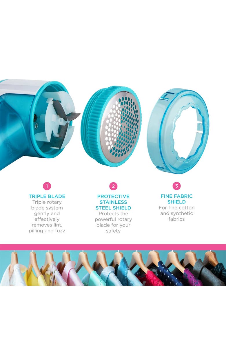 SALAV Teal True & Tidy Portable Lint Remover, Alternate, color, Aqua