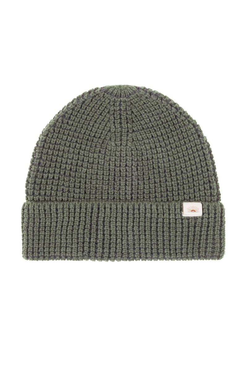 Faherty Winter Waffle Beanie, Main, color, Forest