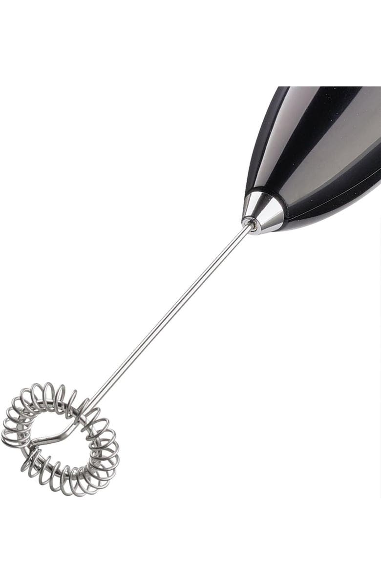 CILIO Latteforte Battery Powered Milk Frother with Stainless Steel Stand, Alternate, color, Black