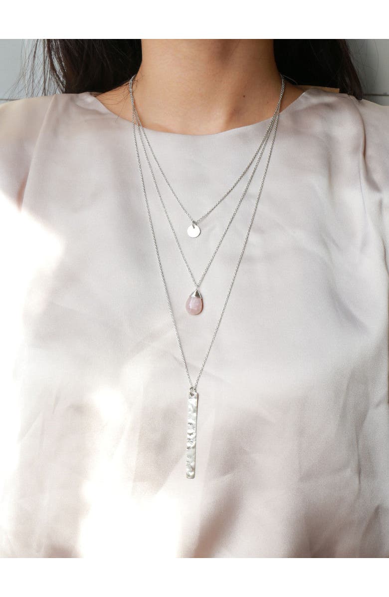 Fair Anita Triple Strand Multi-Way Pendant Necklace - Silver, Alternate, color, Silver