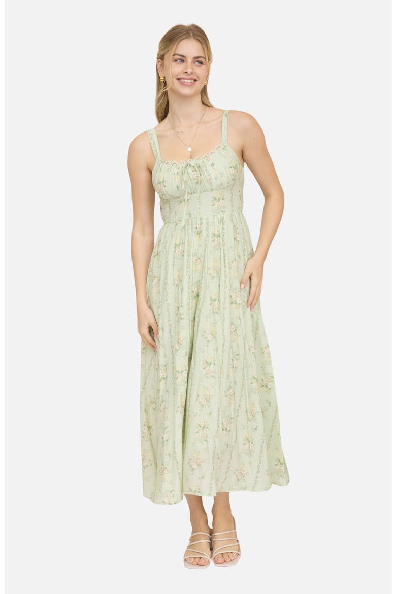 Blu Pepper Floral Print Sleeveless Maxi Dress (Women)
