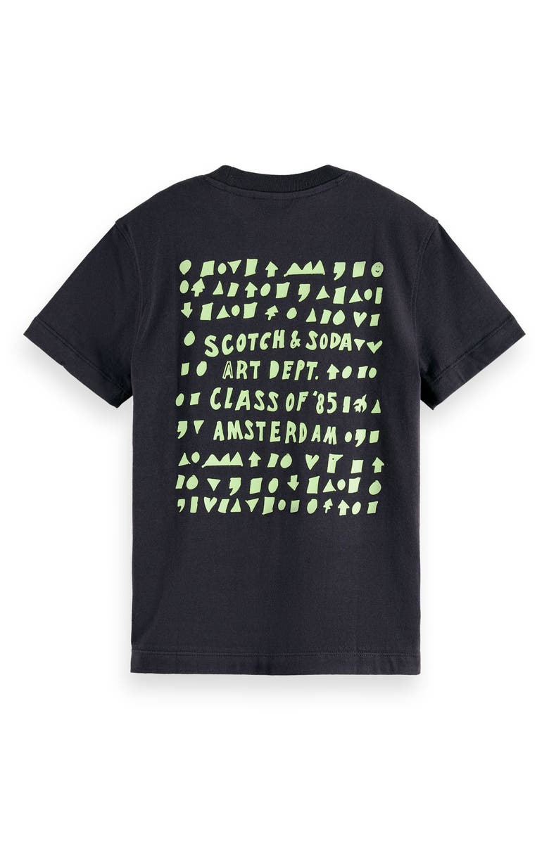 Scotch & Soda Kids' Art Print Cotton Graphic T-Shirt, Alternate, color, Charcoal Art