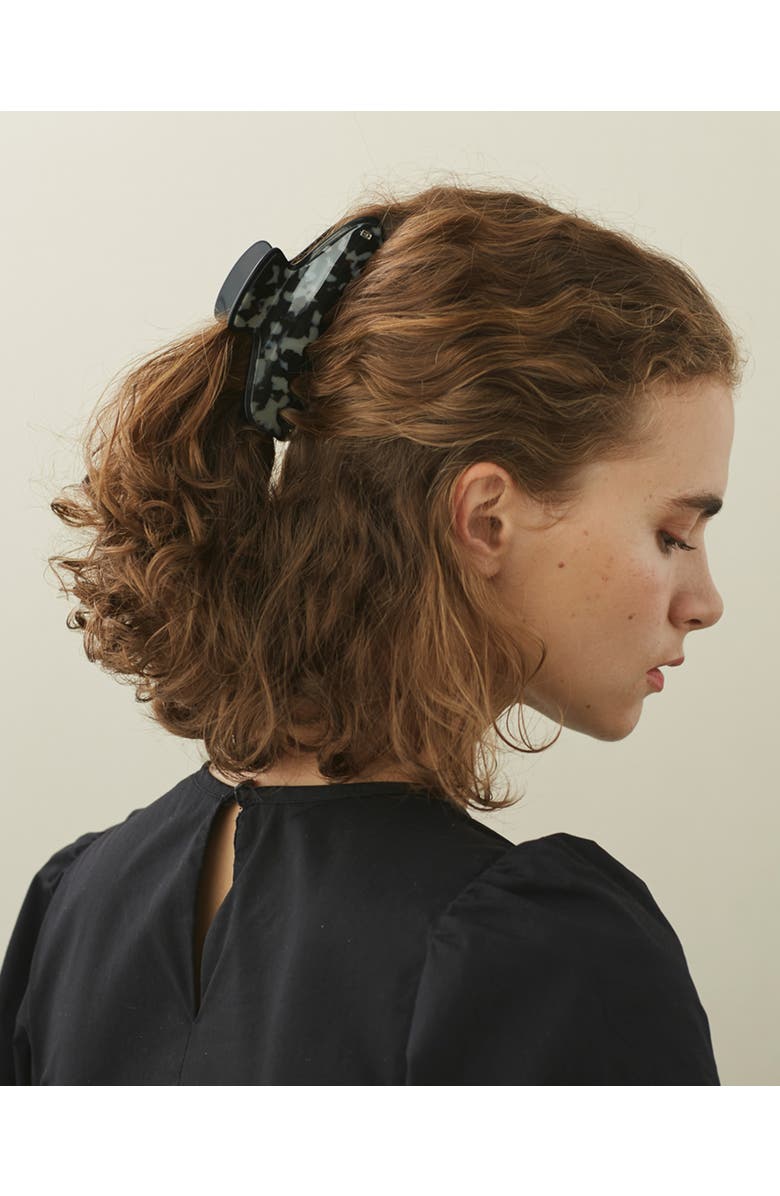 Alexandre de Paris Vincenne large acetate hair clip, Alternate, color, Grey