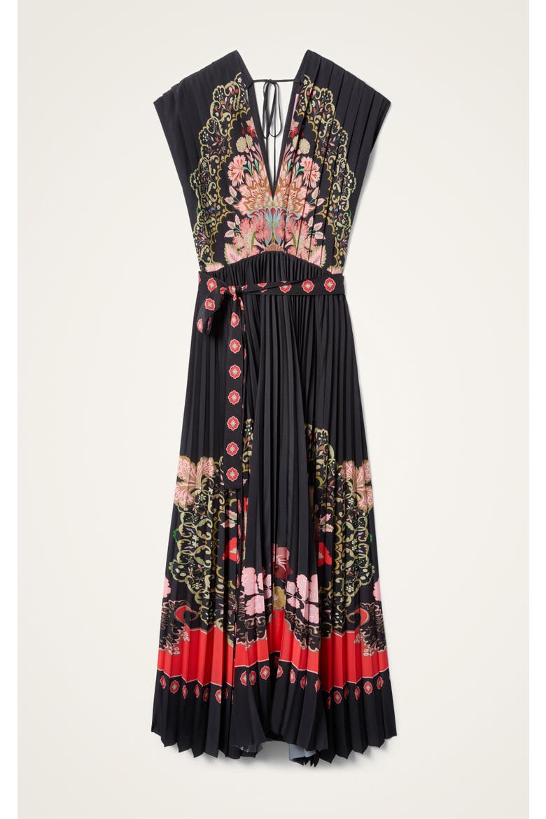 Accordion Dress, Alternate, color, Cornucopia Placée Black