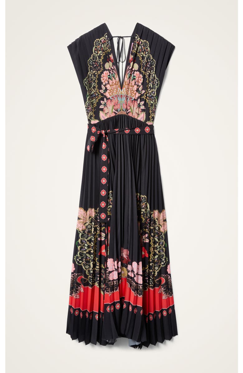 La DoubleJ Accordion Dress, Alternate, color, Cornucopia Placée Black