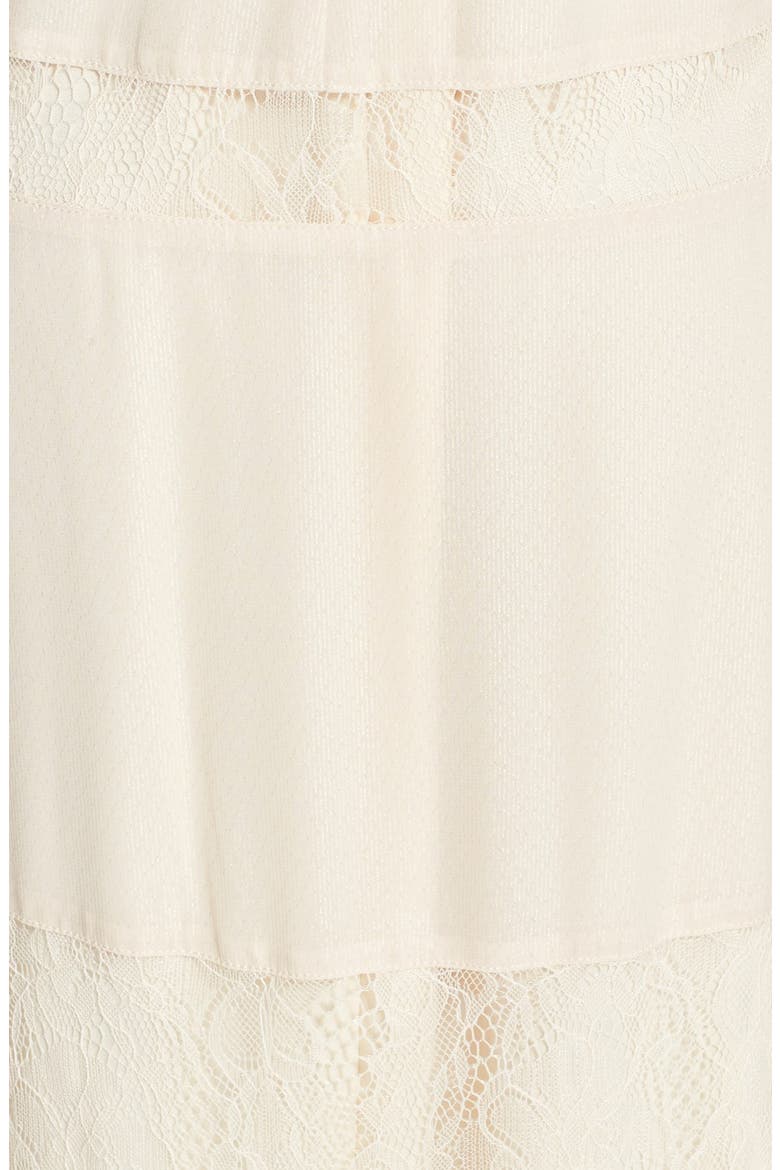 ASTR Lace Inset Maxi Dress, Alternate, color, CREAM