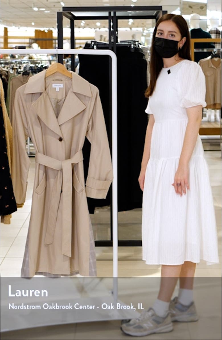 Plaid Detail Trench Coat, sales video thumbnail