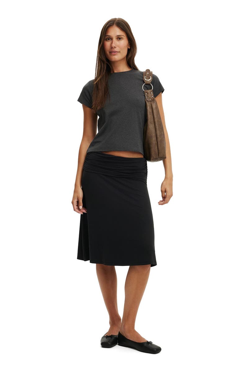 Cotton On Women's 90 S Baby Tee, Alternate, color, Charcoal Marle