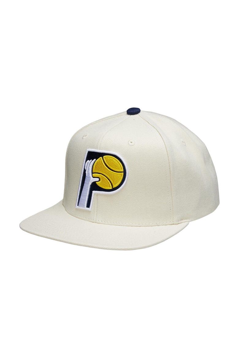 Men's Mitchell & Ness Cream Indiana Pacers Hardwood Classics Snapback Adjustable Hat, Main, color, Cream