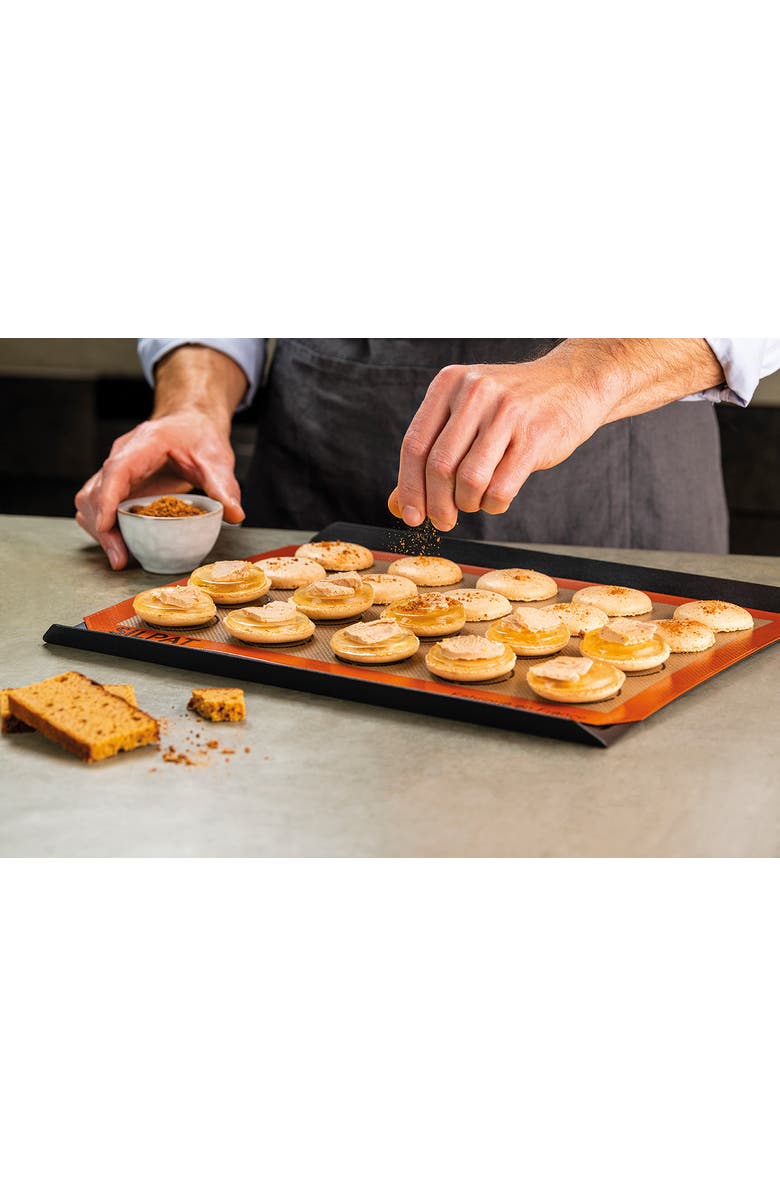 Silpat Perfect Macaron Non-Stick Silicone Baking Mat, 11-5/8" x 16-1/2", Alternate, color, Orange