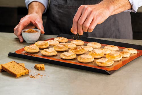 Silpat Perfect Macaron Non-stick Silicone Baking Mat, 11-5/8" X 16-1/2" In Orange