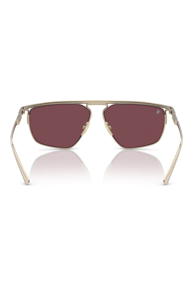 59mm Irregular Sunglasses, Alternate, color, PALE GOLD / BORDEAUX