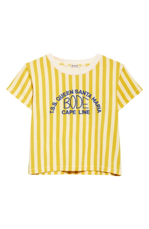 BODE BODE MEDALIST EMBROIDERED STRIPE T-SHIRT