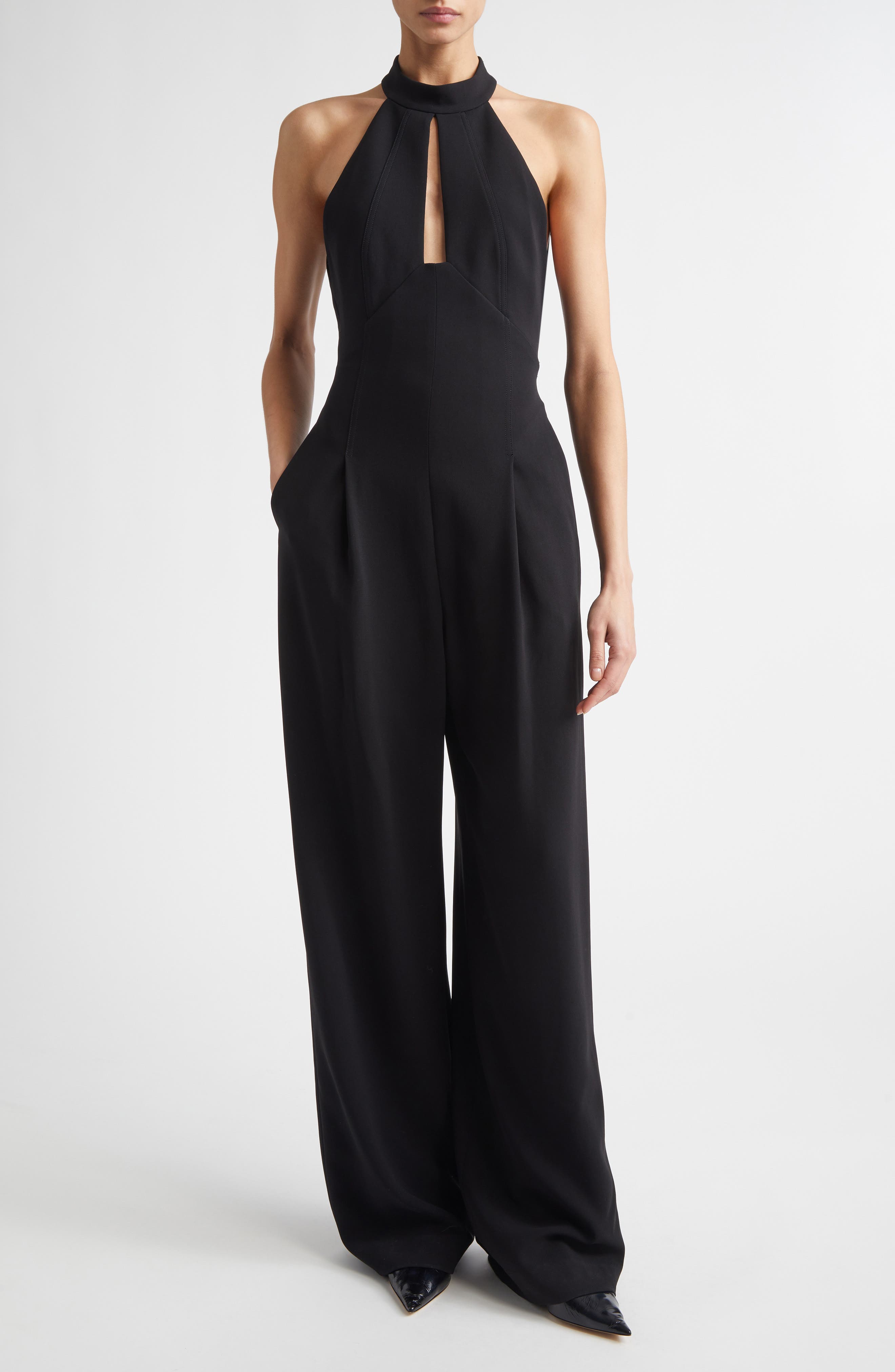 Lucie Merino Wool Halter Jumpsuit