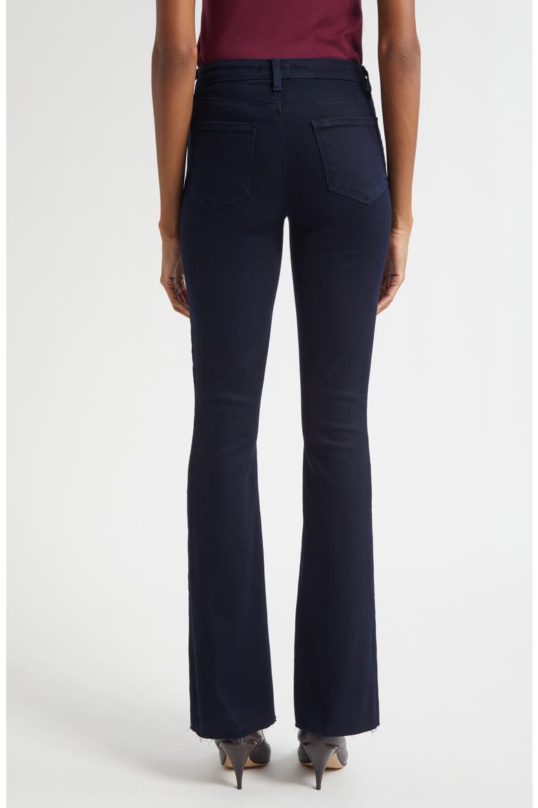 Ruth High Waist Raw Hem Straight Leg Jeans, Alternate, color, METRO