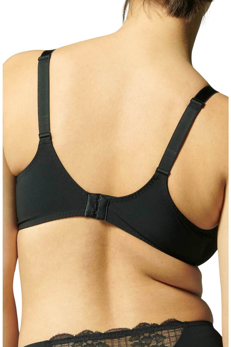 Reve Sheer Underwire 3D Plunge Bra, Alternate, color, BLACK