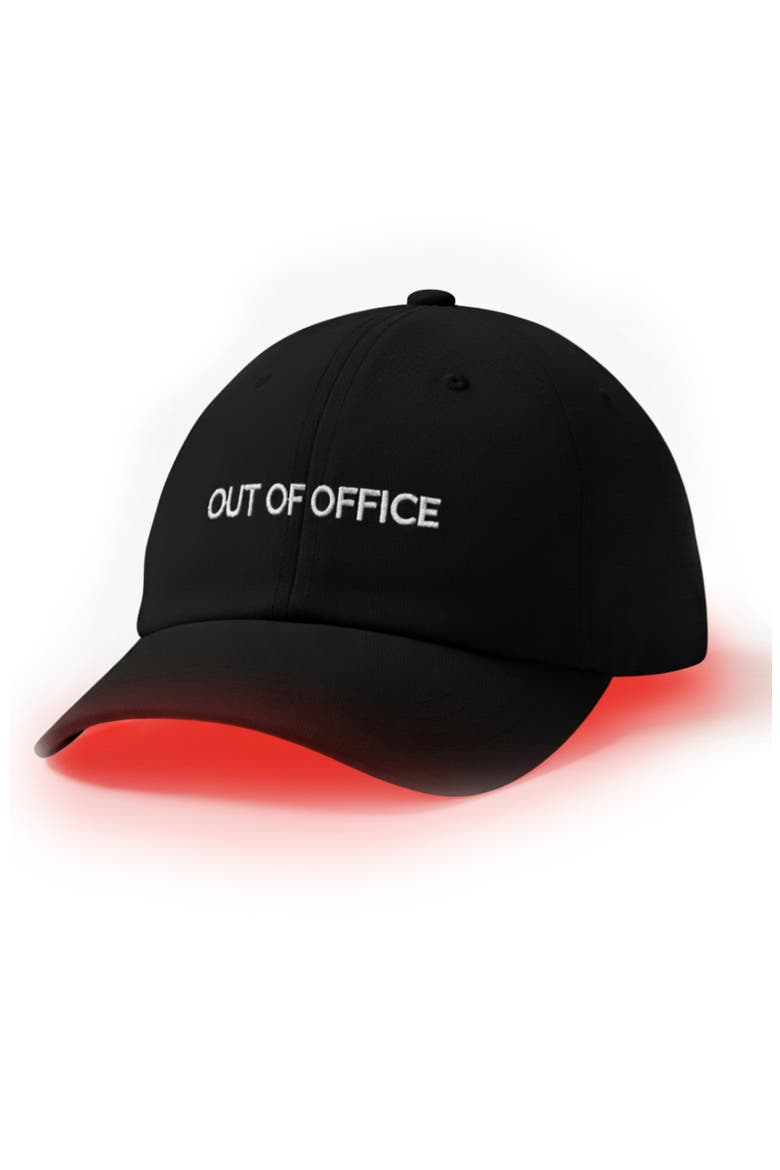 OOO Red LED Scalp Health Cap, Main, color, BLACK