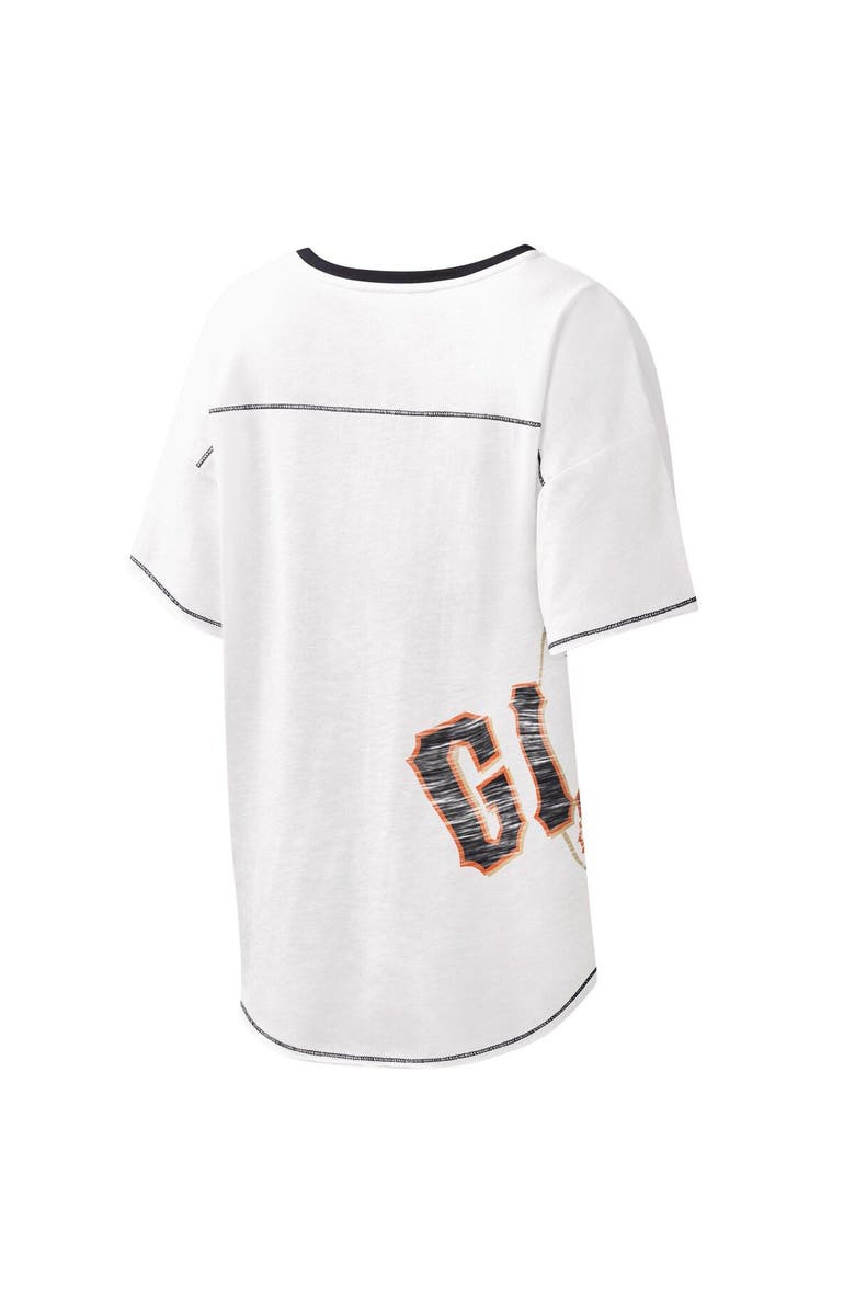 STARTER Women's Starter White San Francisco Giants Perfect Game V-Neck T-Shirt, Alternate, color, 