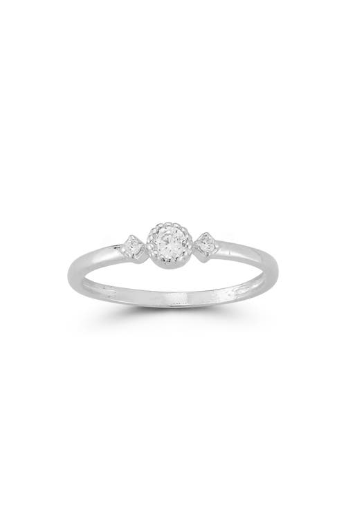 Glaze Jewelry Sterling Silver 3-stone Ring In Silver