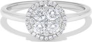Ancona Fine Jewelry Circle-Shaped Round Diamond Cluster Ring in 14K White Gold