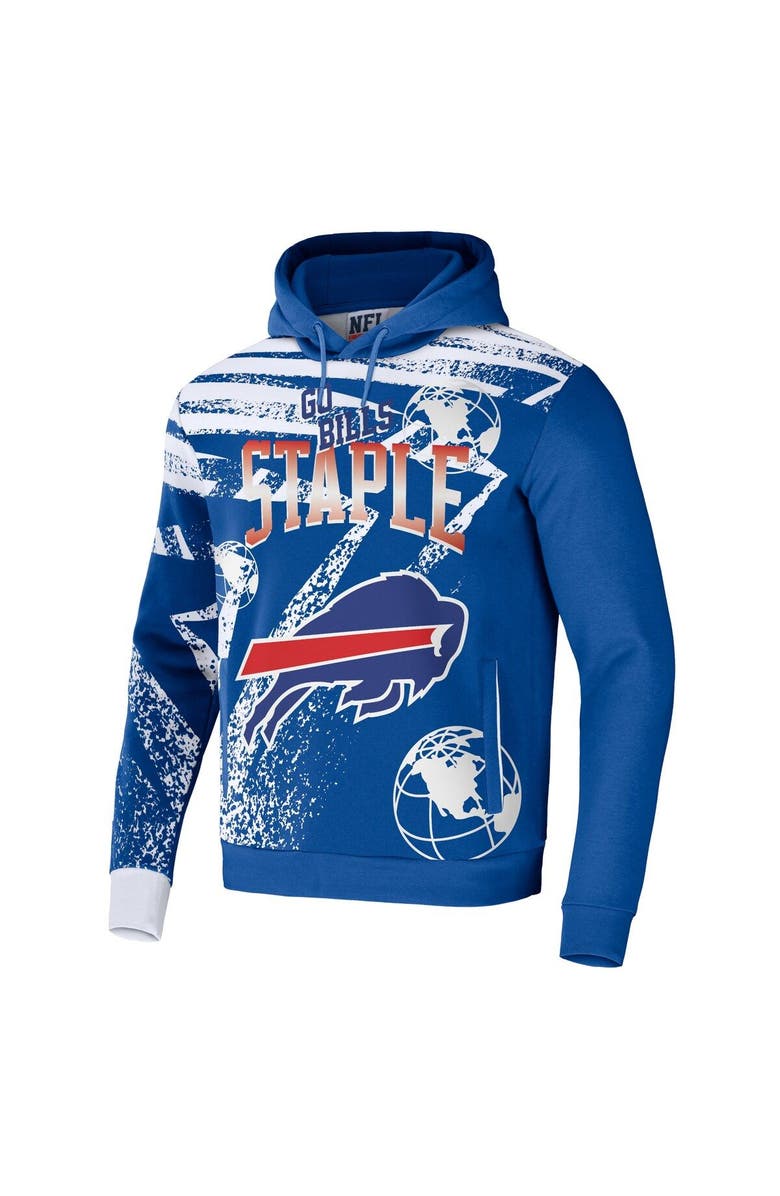 STAPLE Men's NFL x Staple Royal Buffalo Bills All Over Print Pullover Hoodie, Alternate, color, 