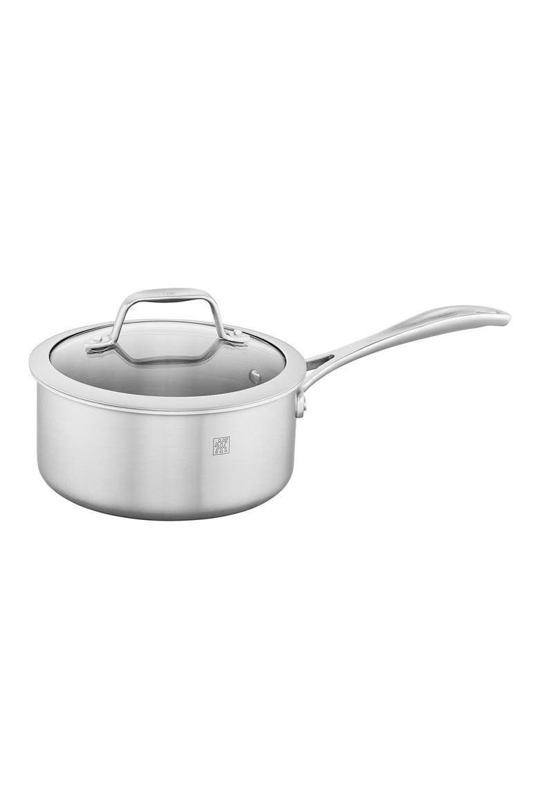 Spirit 3-Ply 2-Quart Stainless Steel Sauce Pan, Main, color, STAINLESS STEEL