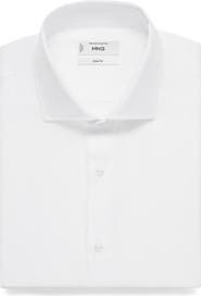 MANGO Slim Fit Cotton Button-Up Shirt