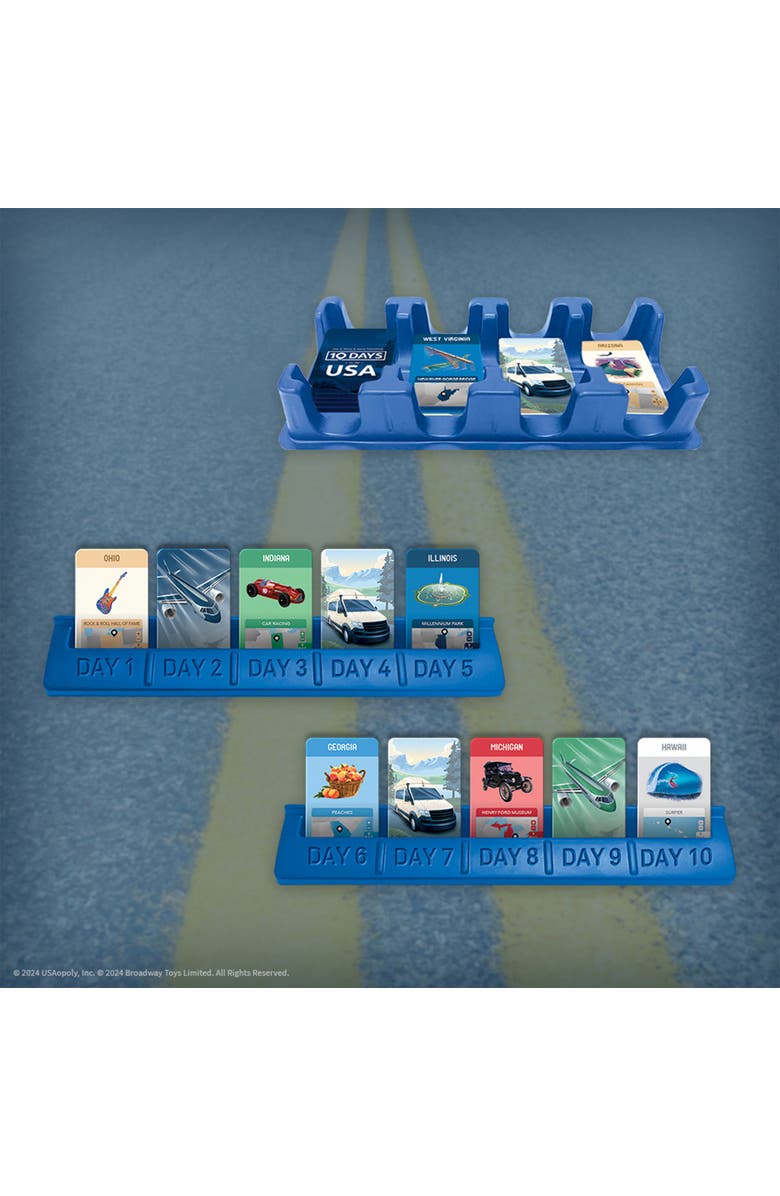 USAOPOLY 10 Days In The Usa Strategy Board Game, Ages 8+, Alternate, color, Multicolored