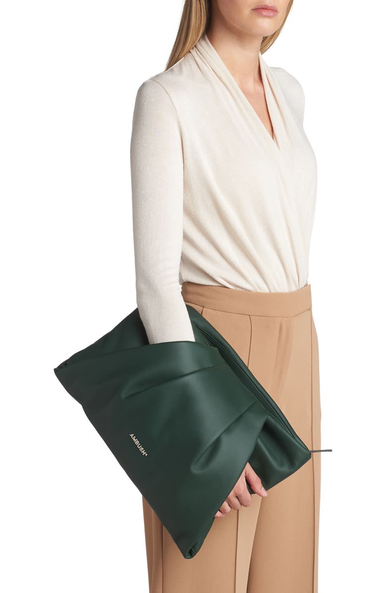 Ambush Maxi Wrap Leather Clutch, Alternate, color,