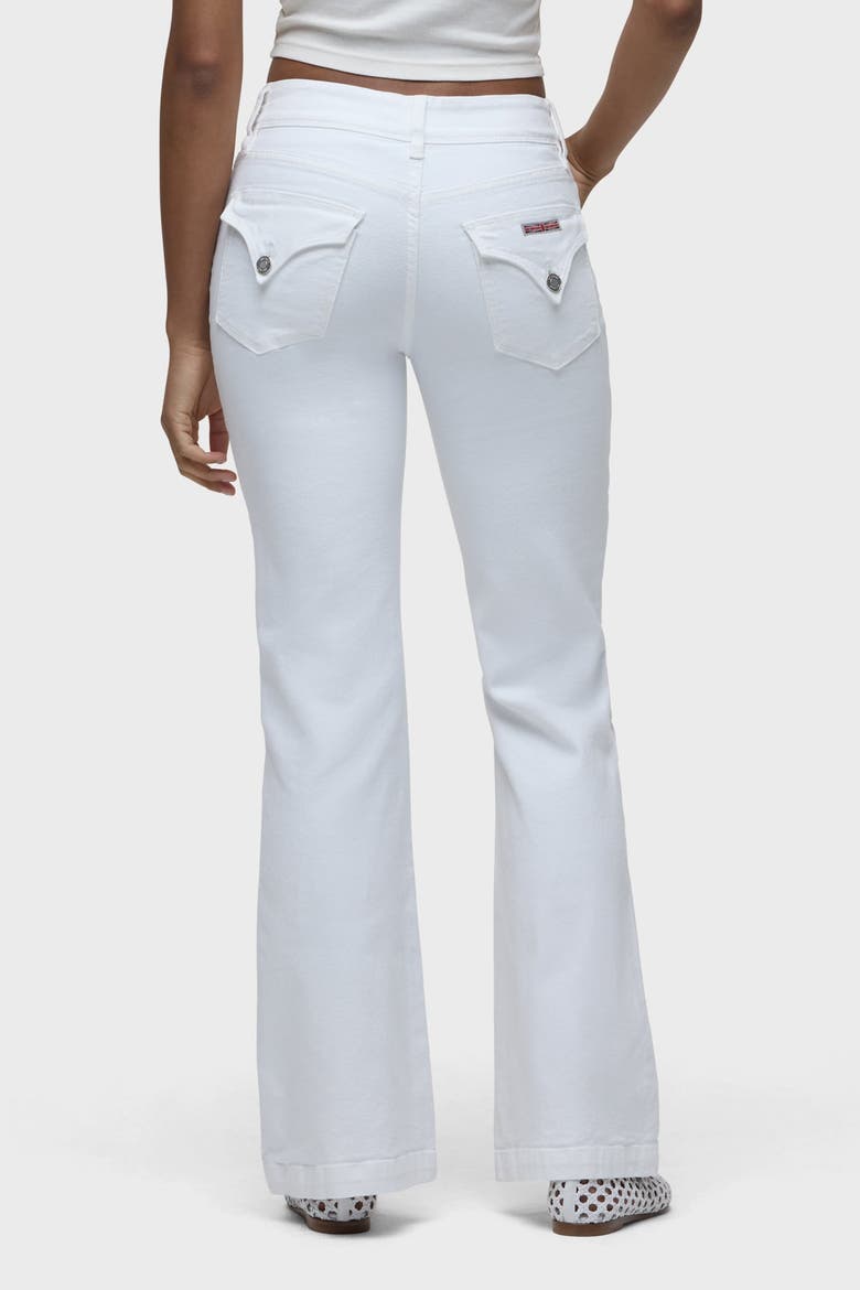 Dana Flap Pocket Flare, Alternate, color, WHITE