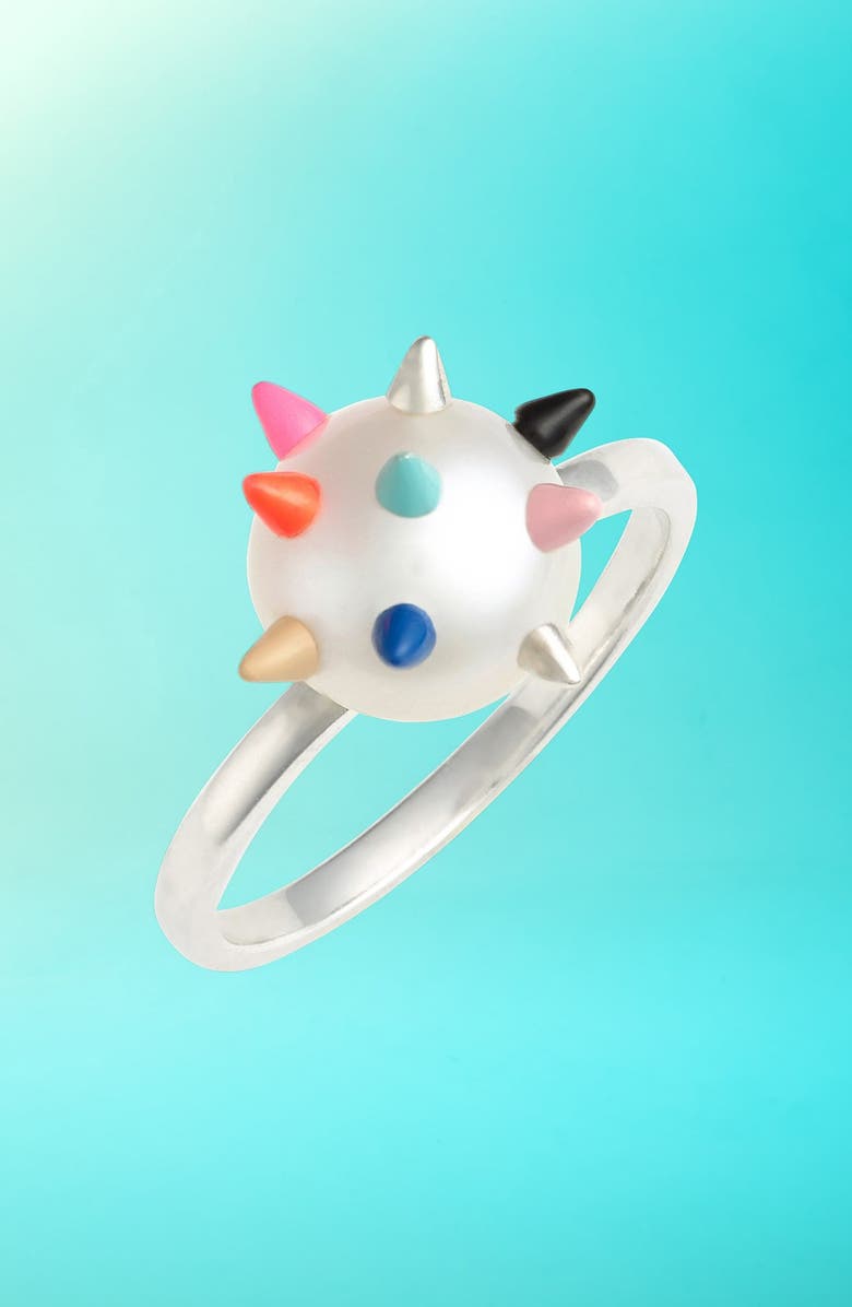 Nektar de Stagni Color Spike Freshwater Pearl Ring, Main, color,