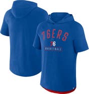 FANATICS Men's Fanatics Royal Philadelphia 76ers Pass Legend Raglan Hoodie T-Shirt